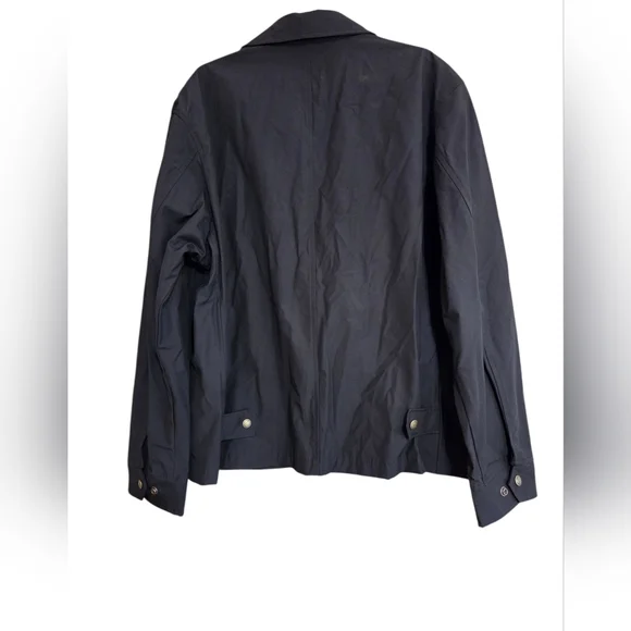 Lands End Windbreaker Jacket Navy Zip Front Size XL - Picture 3 of 4